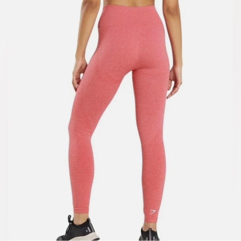 Gym Shark Vital Seamless 2.0 Leggings size missing but is xsmall Chilli Red Marl - Picture 4 of 6